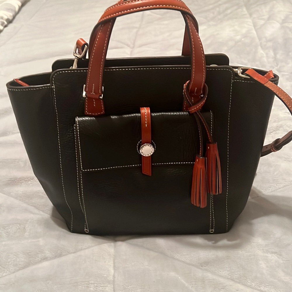 Dooney & Bourke black pebbles leather tote